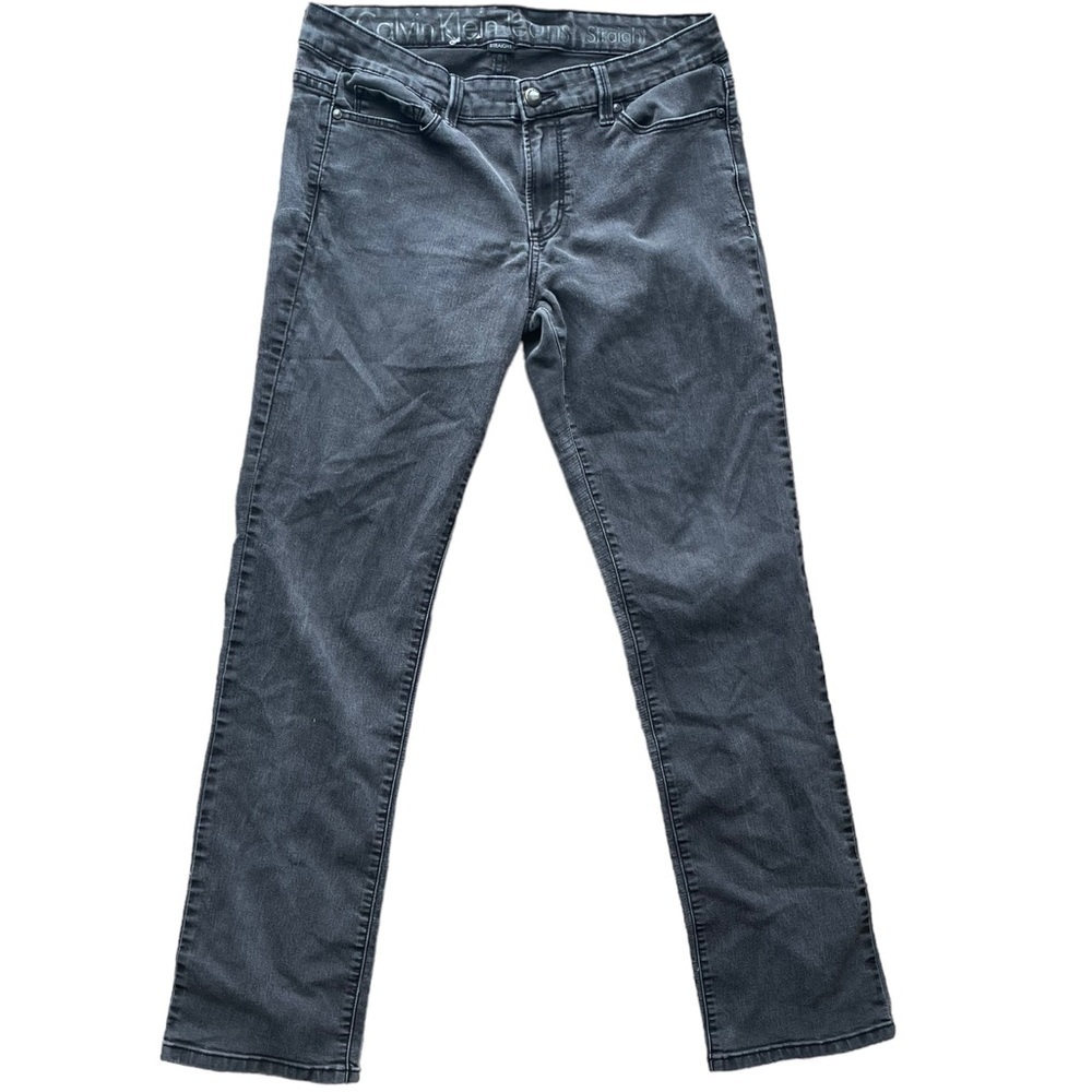 CALVIN Klein Women’s Straight Leg Black Stretchy Jeans Size 29 / 8